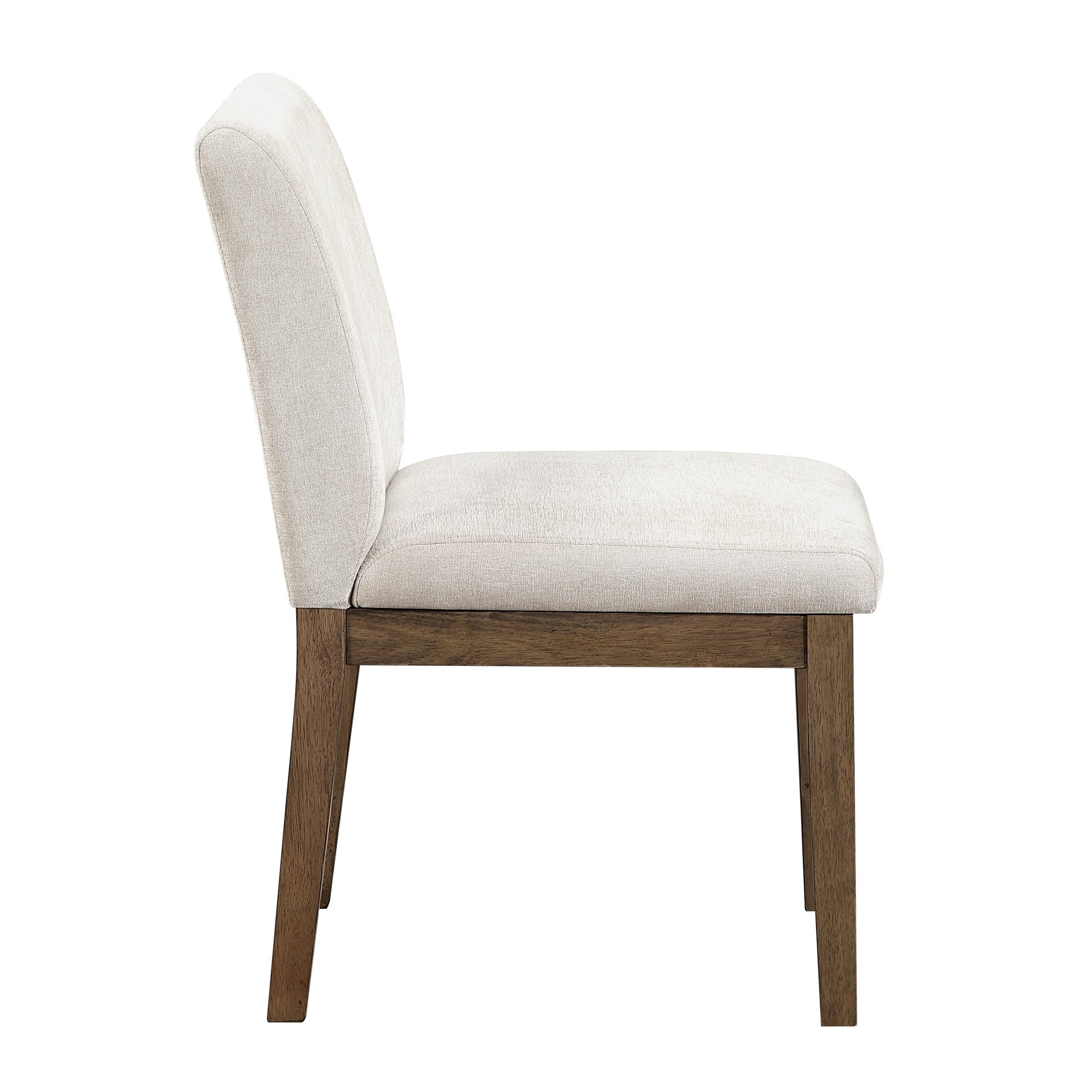 Transitional Brown Gray Upholstered Side Chairs Set of 2 Modern Farmhouse Dining Room Furniture