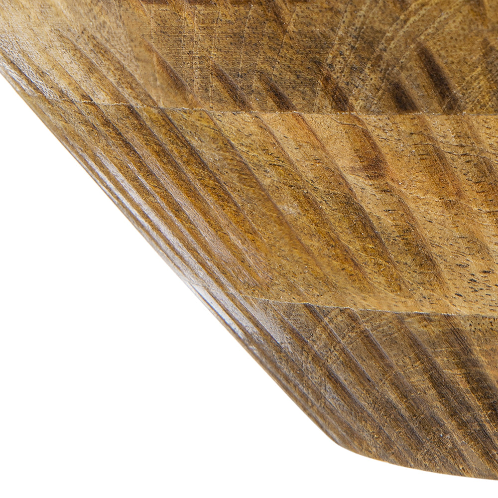 D12x4" Mango Wood Round Decorative Bowl
