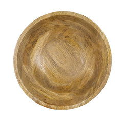 D12x4" Mango Wood Round Decorative Bowl