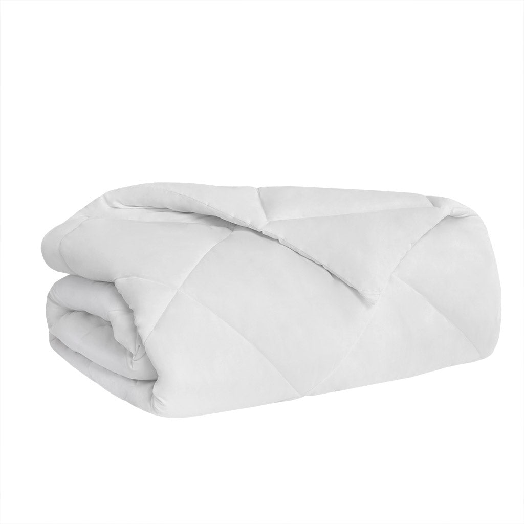 Oversized Down Alt Comforter with HeiQ Smart Temp Treatment White Full/Queen