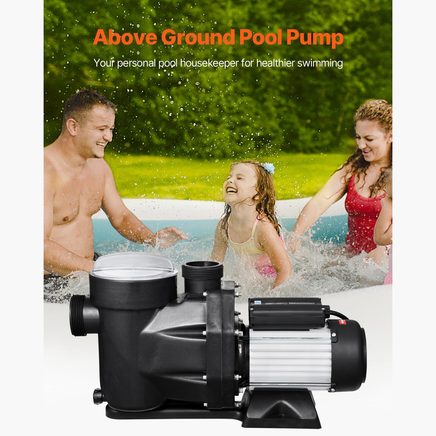 2.5 HP Above Ground Swimming Pool Pump Single Speed 148 GPM 3450 RPM 220V