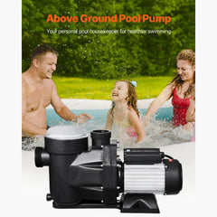 2.5 HP Above Ground Swimming Pool Pump Single Speed 148 GPM 3450 RPM 220V