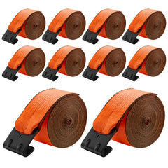 Winch Straps Truck Straps 4 in x 30 ft with Flat Hook for Towing 10 Pack