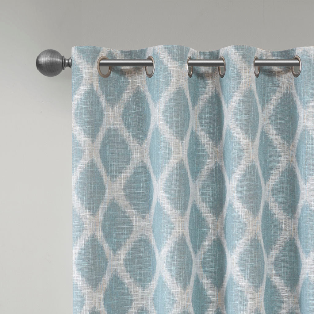 Printed Ikat Blackout Curtain Panel(Only 1 Pc Panel)