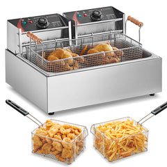 Commercial Electric Deep Fryer Countertop Deep Fryer 3000W 18Qt / 17L