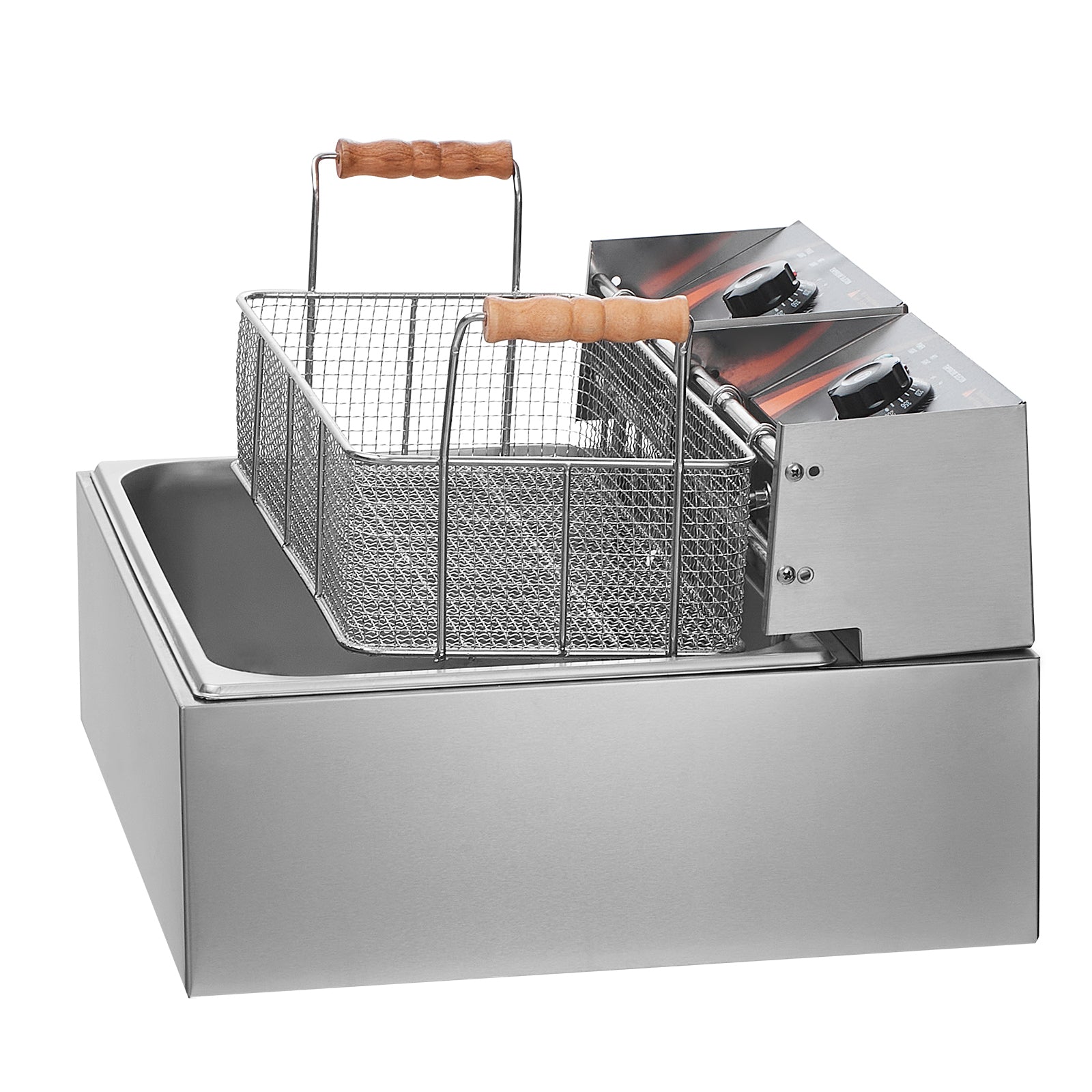 Commercial Electric Deep Fryer Countertop Deep Fryer 3000W 18Qt / 17L
