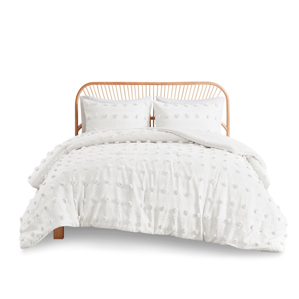 Full/Queen Clip Jacquard Comforter Set