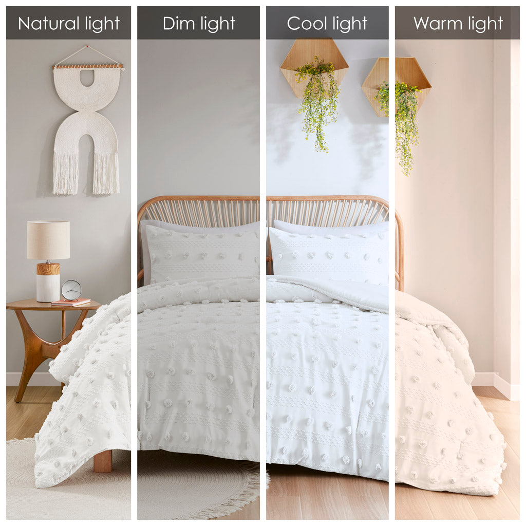 Full/Queen Clip Jacquard Comforter Set
