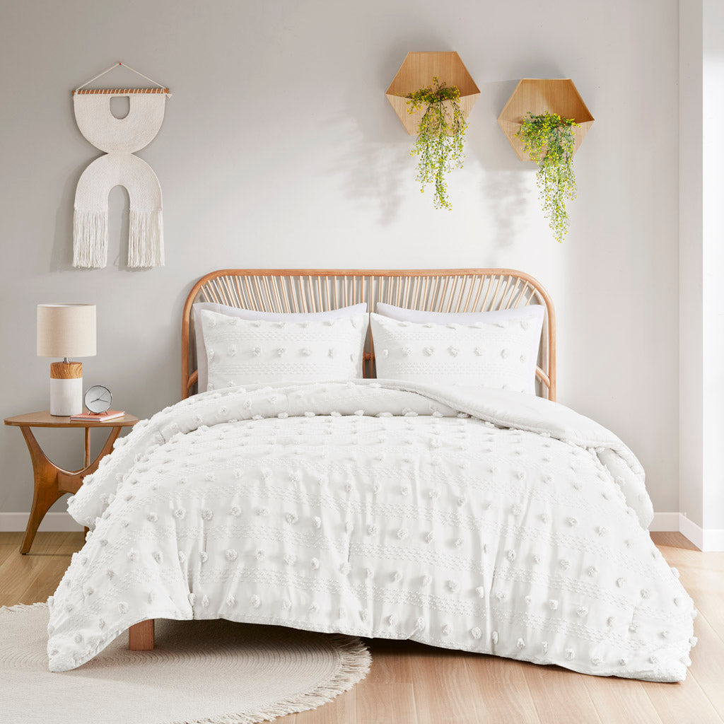Full/Queen Clip Jacquard Comforter Set