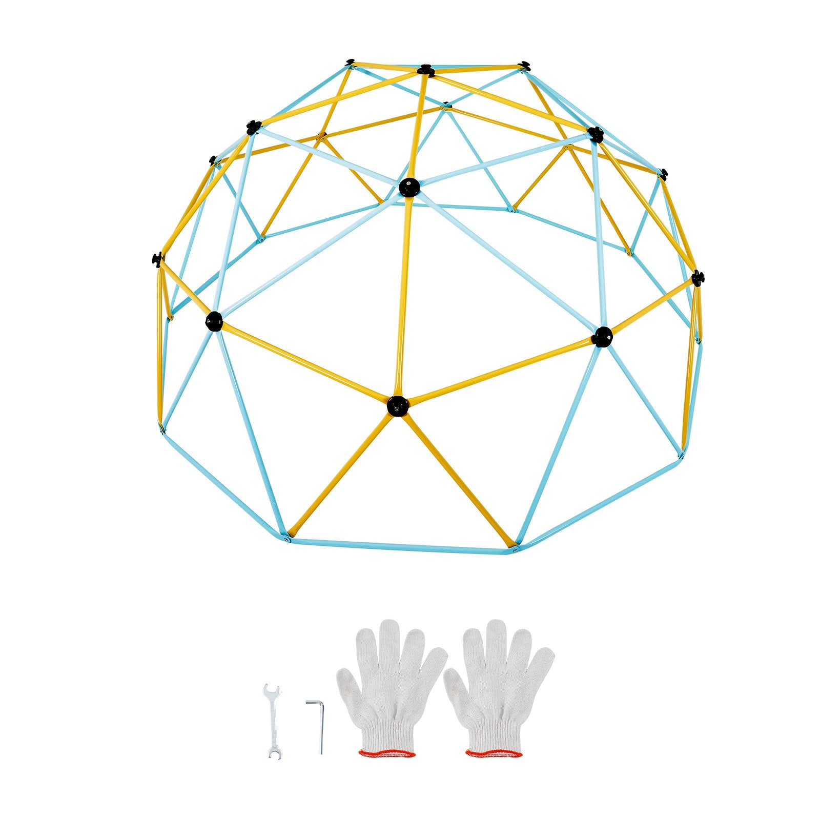 Climbing Dome, Jungle Gym Supports 750LBS and Easy Assembly, 10FT Geometric Dome Climber Play Center for Kids 3 to 10 Years Old,with Climbing Grip, Outdoor Backyard Play Equipment for Kids