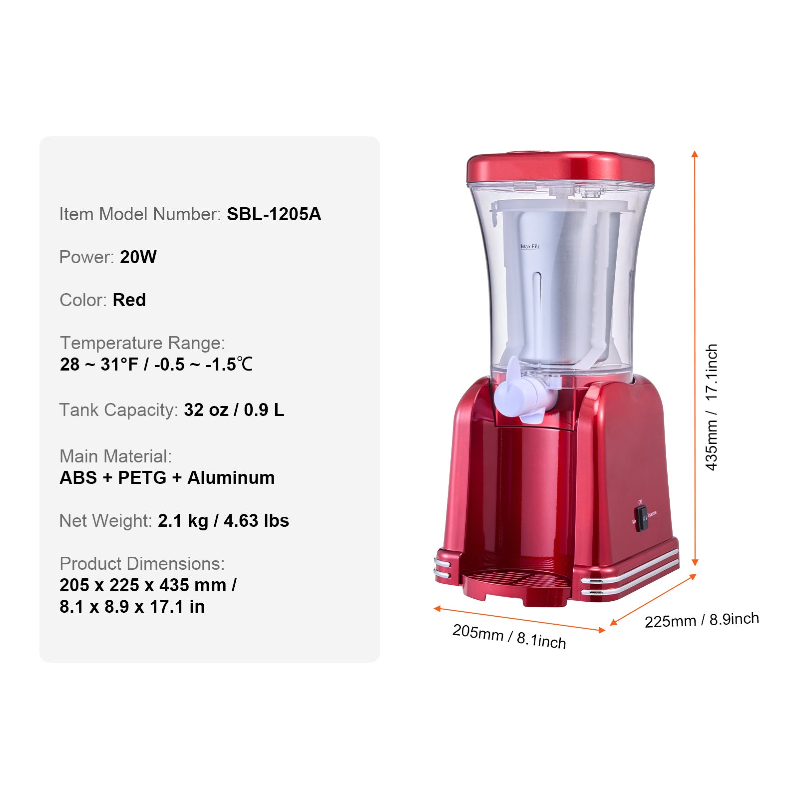 Slushy Machine for Home Margarita Slush Maker 32oz Smoothie Frozen Drink Maker
