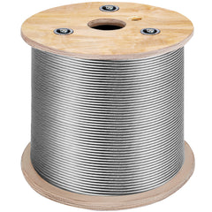 3/16 Inch 7x19 Stainless Steel Aircraft Cable Reel 500FT Stainless Steel Cable T304 Wire Rope Winch Cable Replacement (T304)