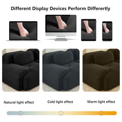 L-shaped modular sofa no assembly ergonomic design pet-friendly luxuryCorduroy Fabric fabric extra-wide curved armrests 32D high-resilience sponge for living rooms bedroom ,Black