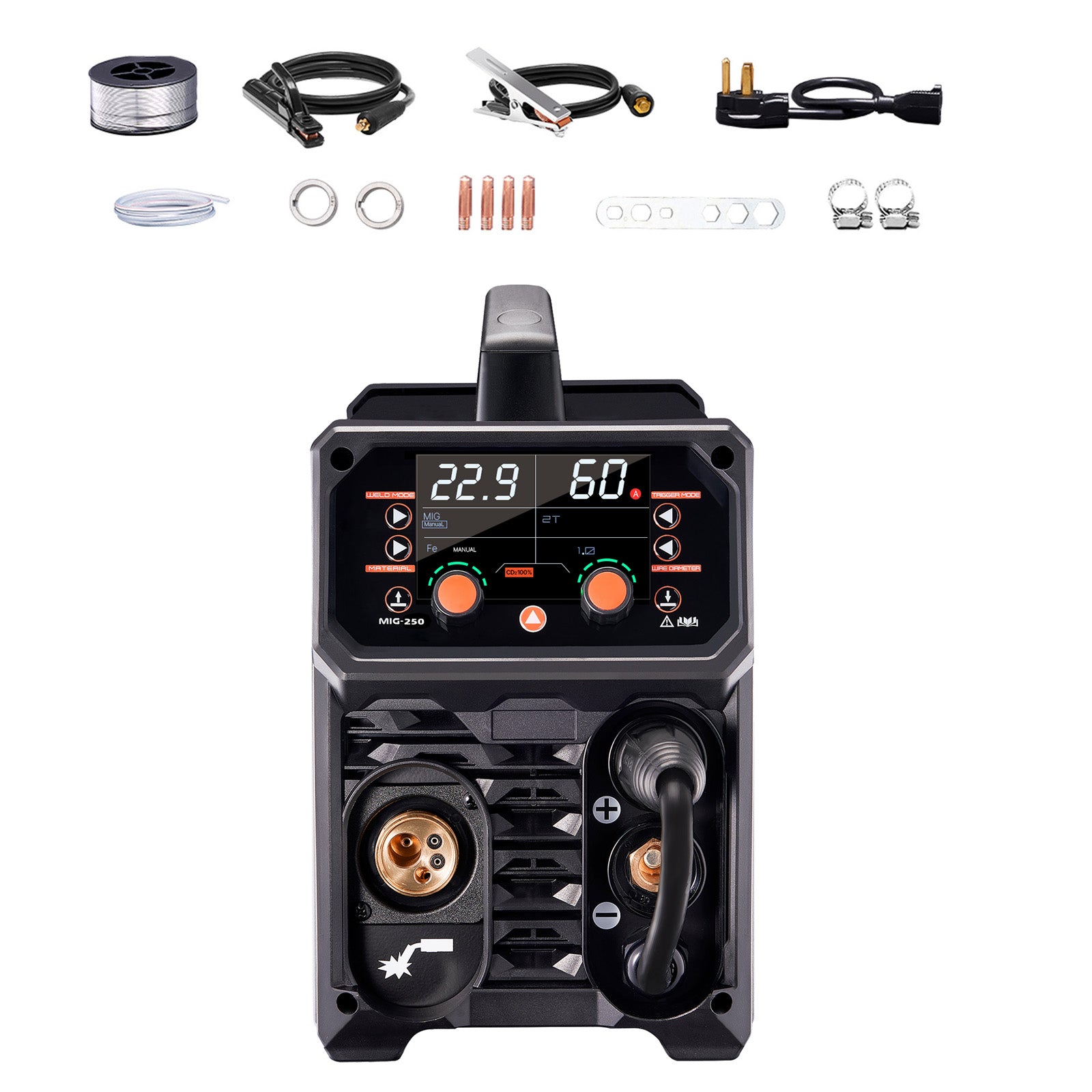 Pro MIG Welder 250A Pluse Mig Welding Machine 5-in-1 Synergic Welder Machine