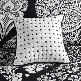 7 Piece Cotton Printed Comforter Set Black King