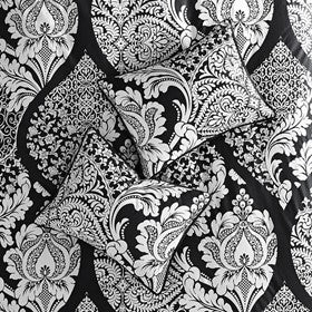 7 Piece Cotton Printed Comforter Set Black King