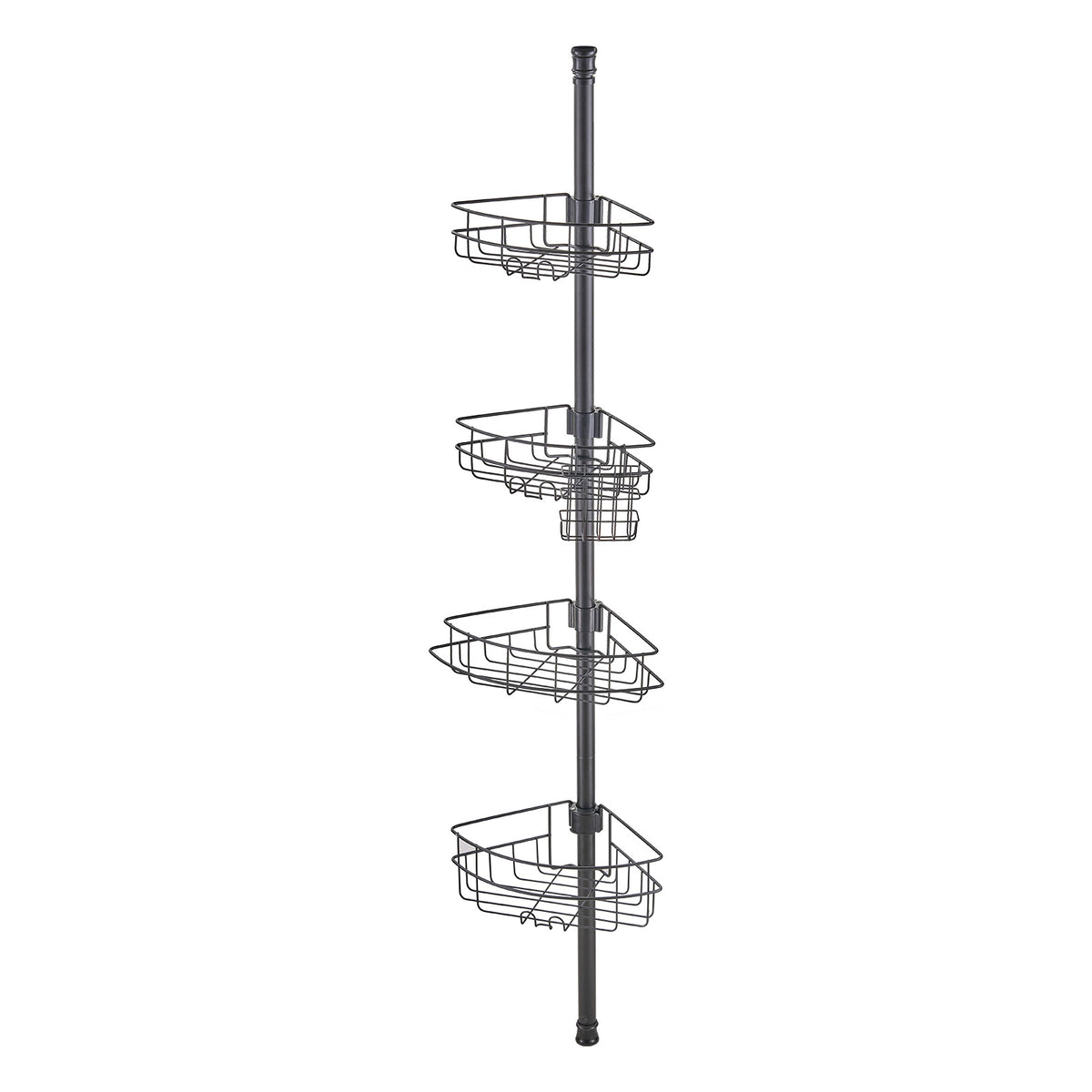 56" to 114" High Shower Corner Caddy Tension Pole Rust-Proof Tension Pole