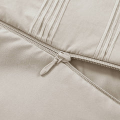 3-Piece Queen Woven Striped Duvet Set