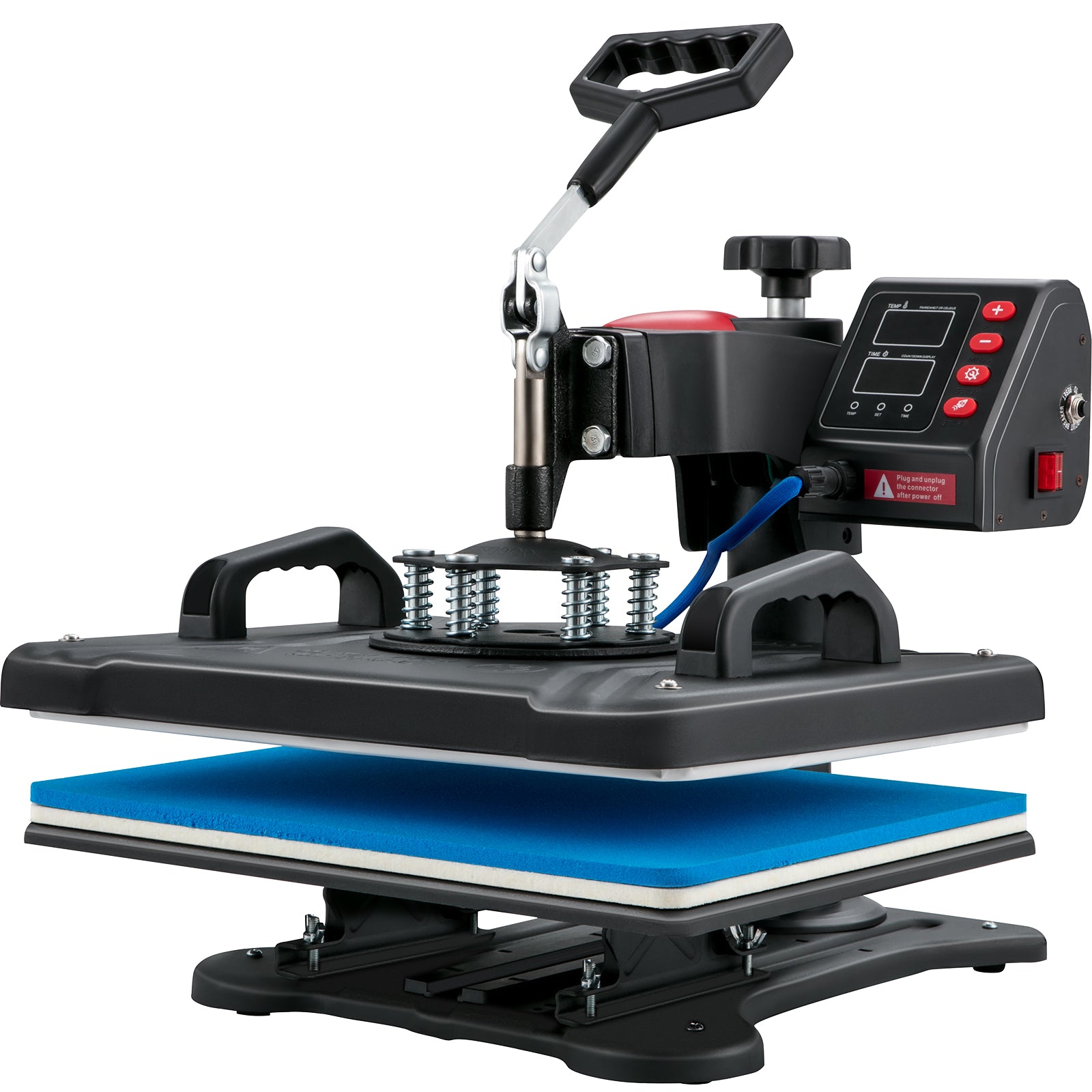 Heat Press, 5 in 1 Heat Press Machine Machine 12x15, Clamshell Sublimation Transfer Printer Fast Heat-up, Digital Precise Temperature Control, Vinyl Heat Press for T-Shirt Plate Mug Cup, 900W