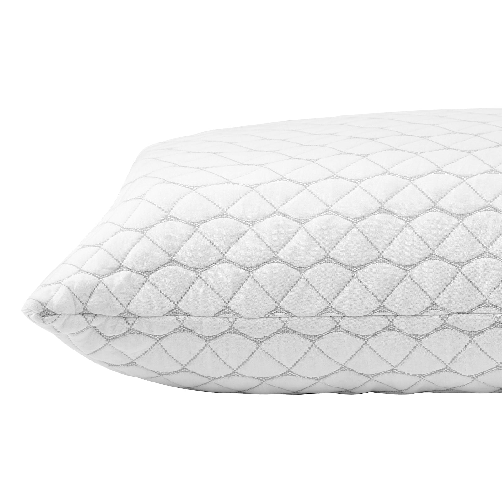Bed Pillow for Sleeping, Queen Size Luxury Quality Hotel Pillow with Memory Foam Fill, Supportive & Adjustable, Includes Natural Firber Pillowcase, Bedding for Back, Stomach and Side Sleepers