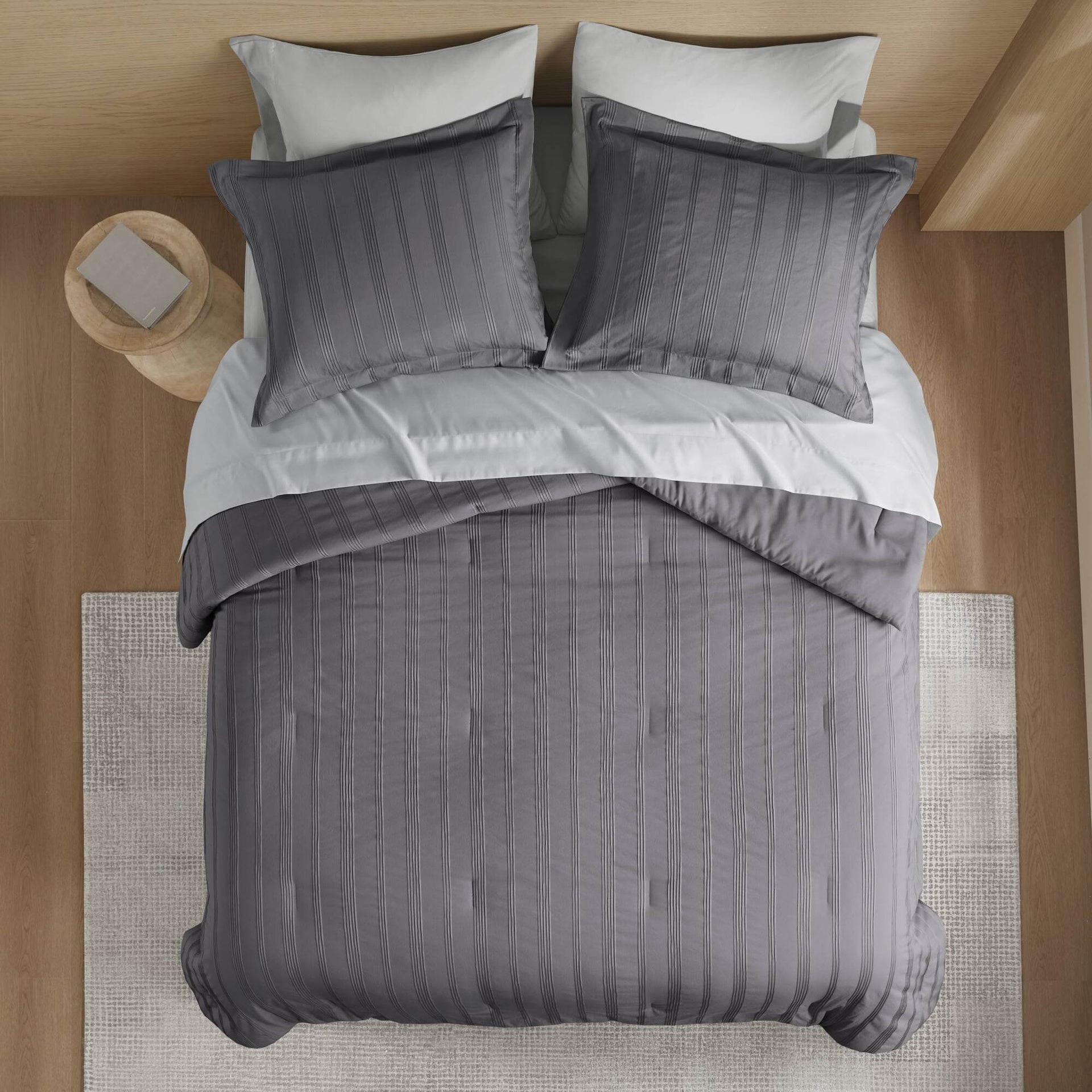 7-Piece Queen Woven Striped Comforter Set
