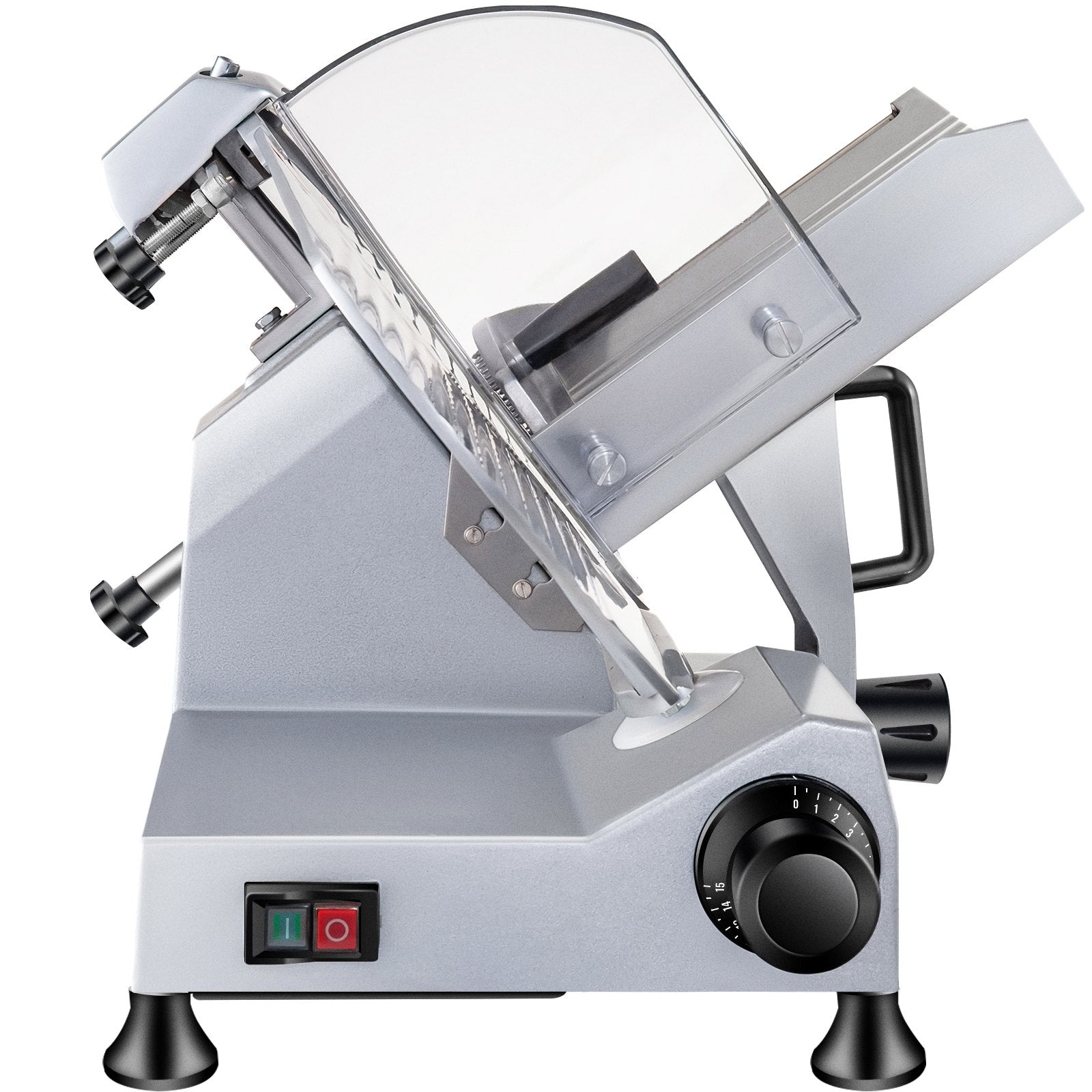 240W Commercial Meat Slicer, Electric Deli Food Slicer, 10" Carbon Steel Blade Electric Food Slicer, 350-400RPM Meat Slicer, 0 - 0.47 inch Thickness Adjustable for Commercial and Home Use