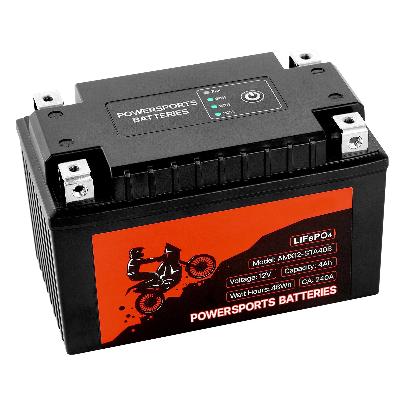Motorcycle Battery 12V 4Ah YTX12-BS High Performance Powersports Battery