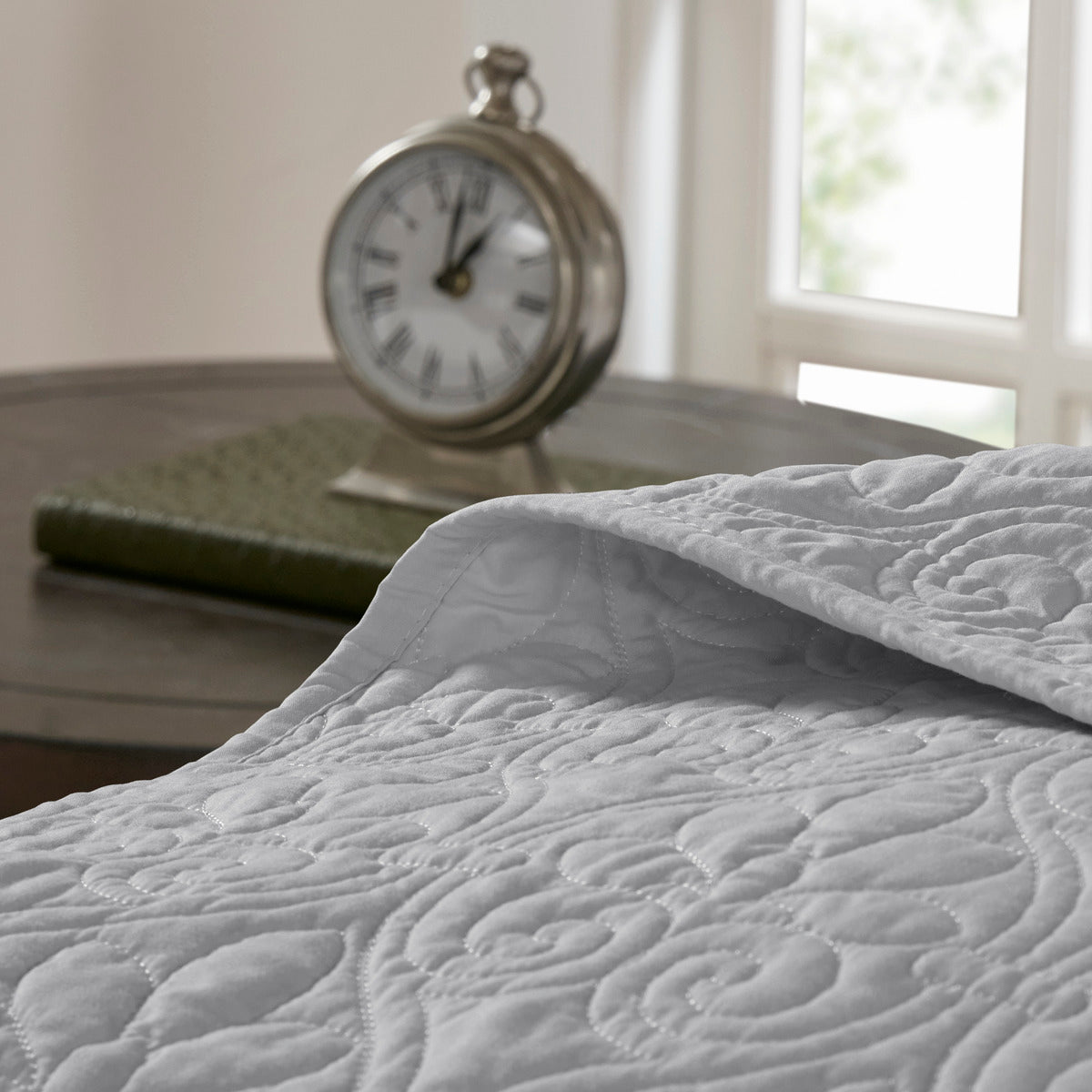 Reversible Bedspread Set Grey Queen