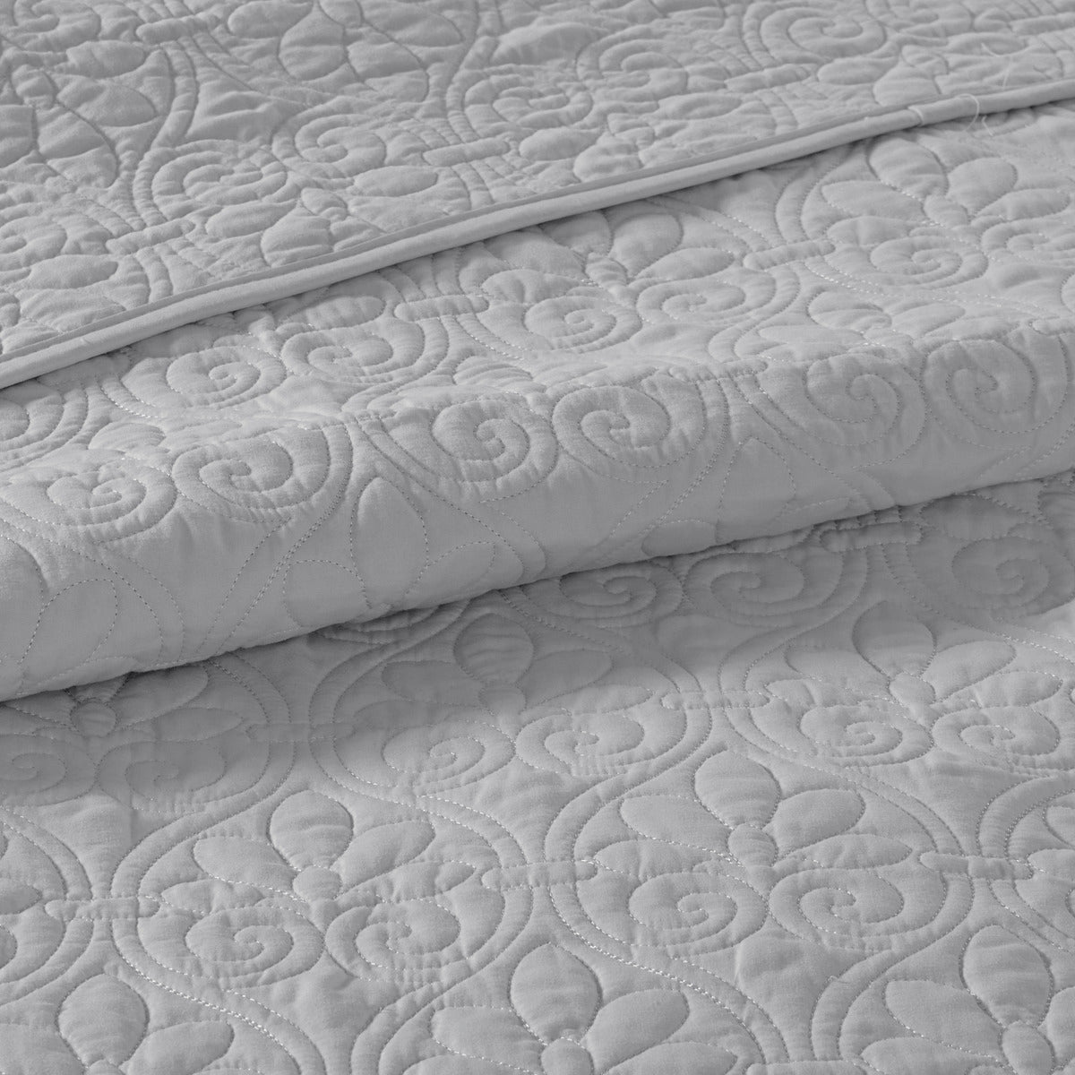 Reversible Bedspread Set Grey Queen