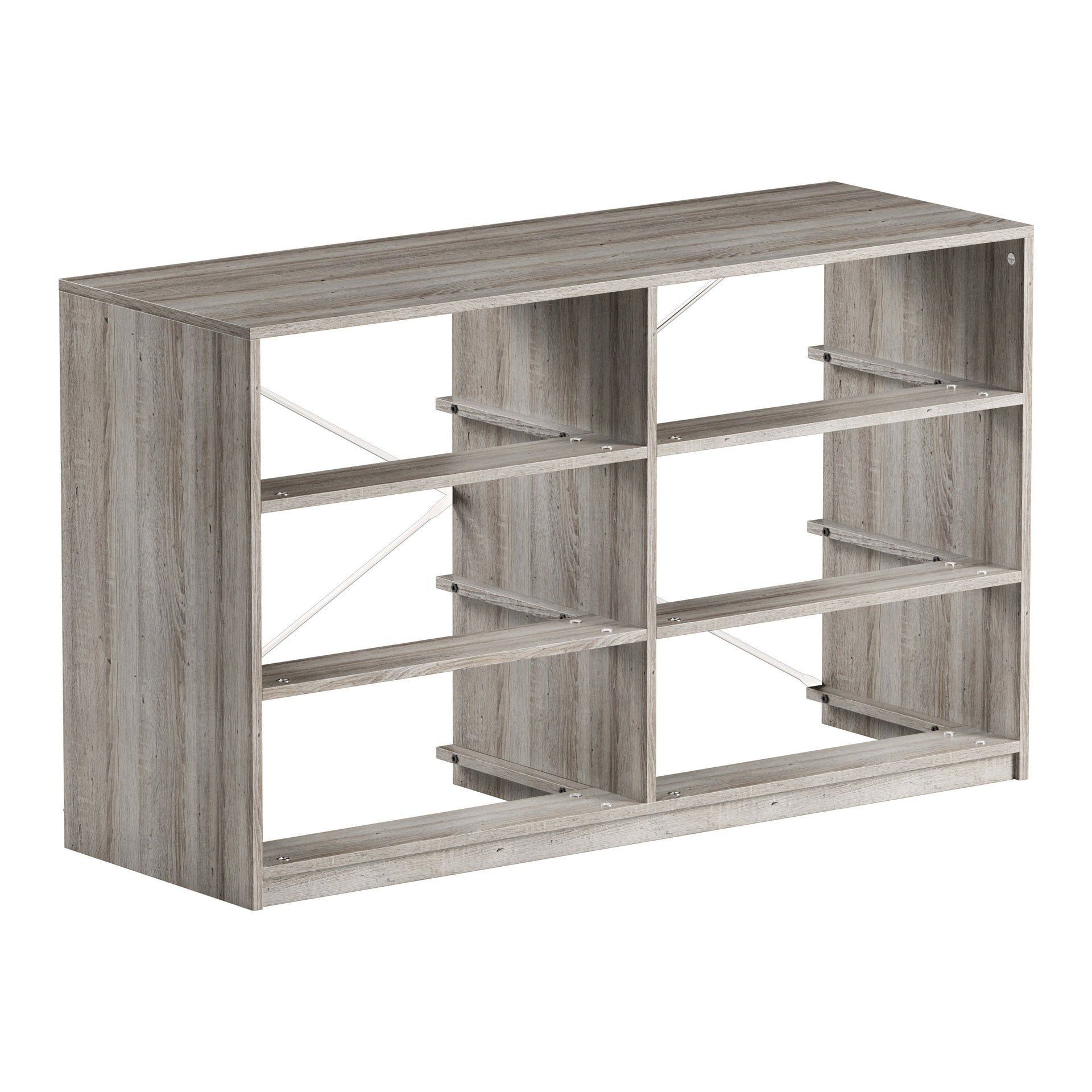 6-Drawer Dresser with Large Fabric Drawers, Grey