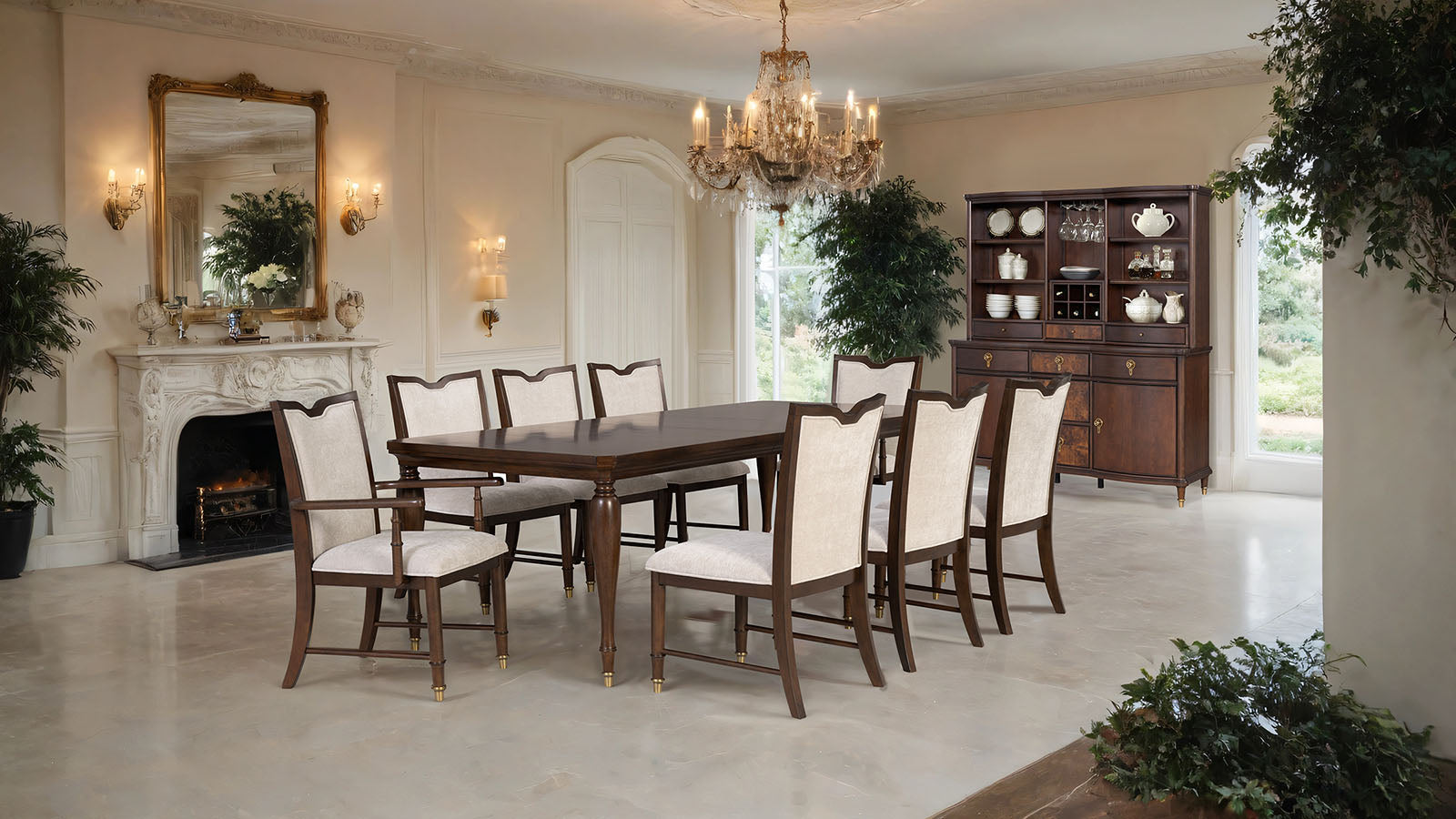 Transitional Style 2pc Side Armless Chair Upholstered Seat And Back Gold Capped Legs Dark Cherry Finish Dining Room