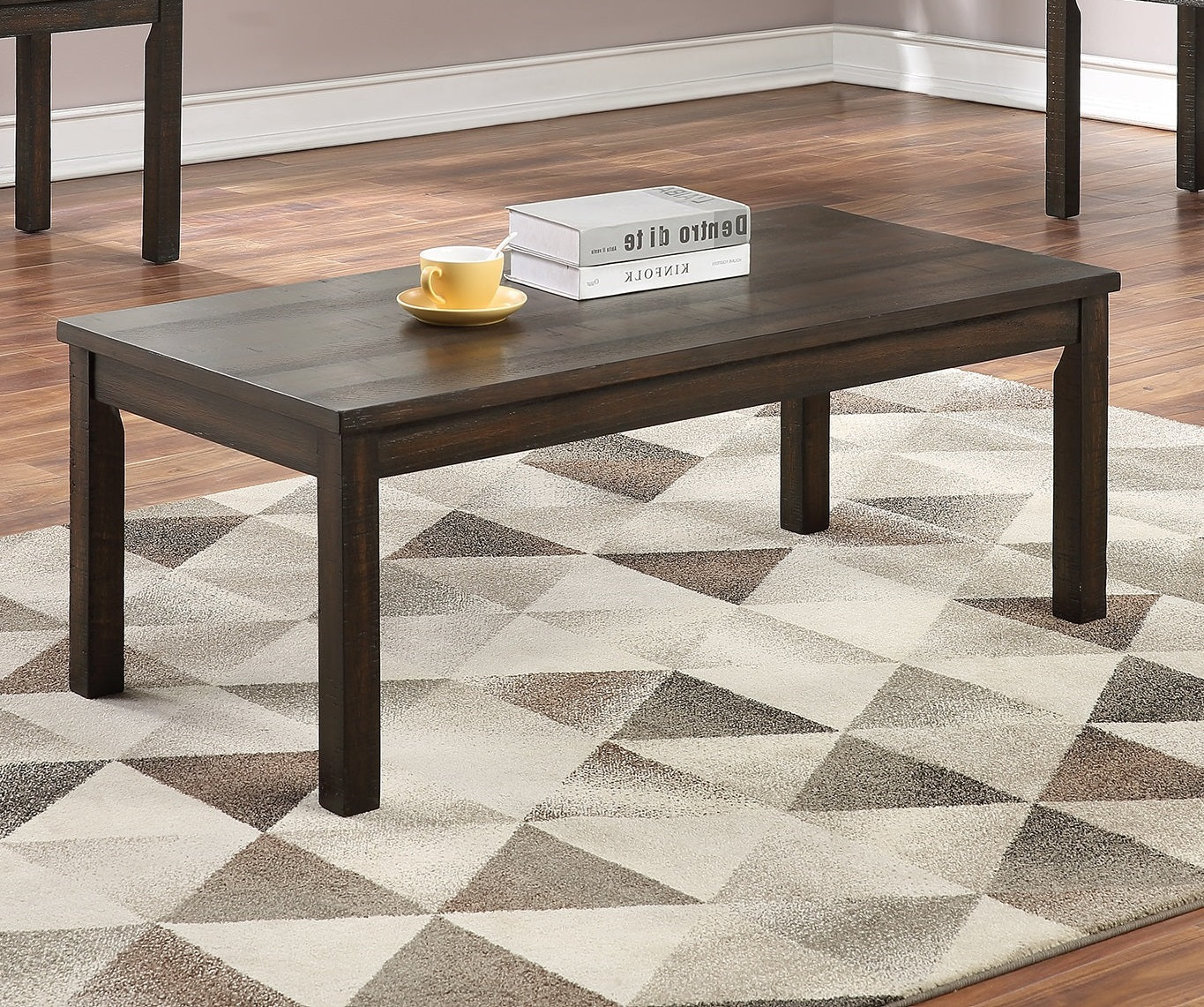 Espresso Color 3pc Coffee Tables Set Classic 1x Coffee Table and 2x End Tables Living Room Furniture