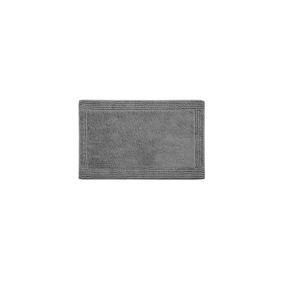 100% Cotton Tufted 3000 GSM Reversible Bath Rug Charcoal 21x34"