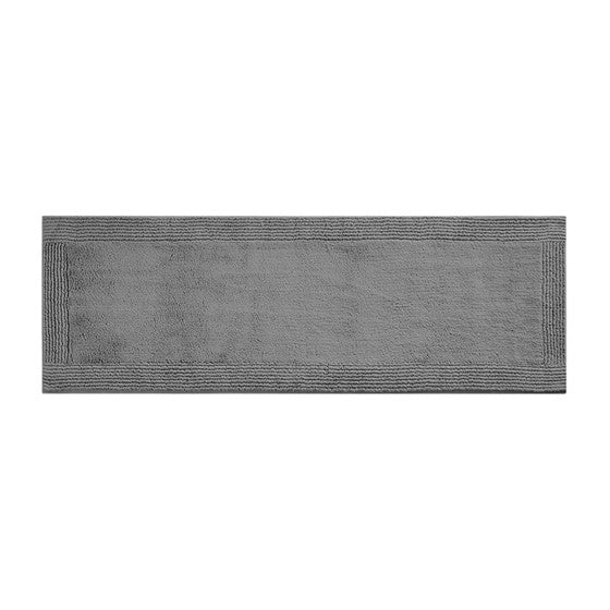 100% Cotton Tufted 3000 GSM Reversible Bath Rug Charcoal 21x34"