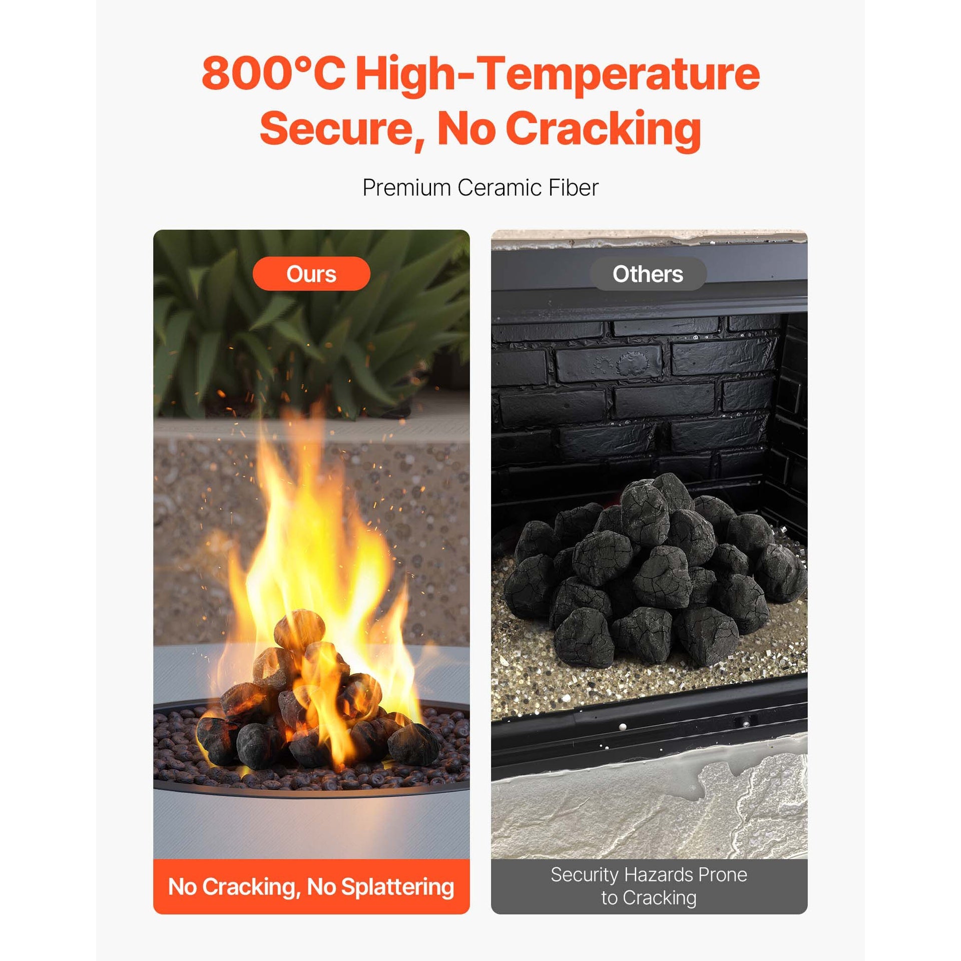 1.2-2.0 Inch 25 Pcs Lava Rocks Fire Stones Reusable Fire Pit Stones