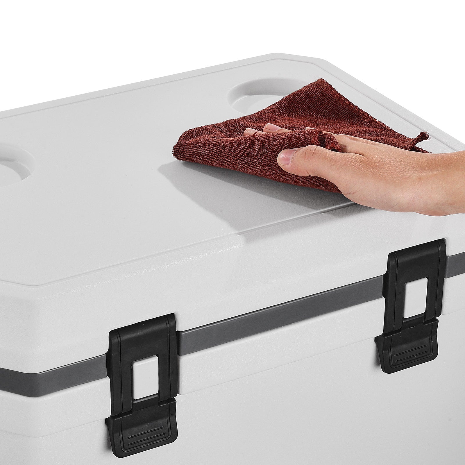 Portable Cooler 38 QT Insulated Hard Cooler 54 Can Capacity with Cup Holder