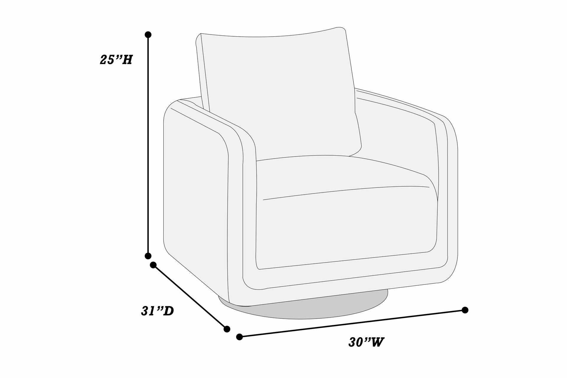 Gorgeous Walnut Color Leather Like Fabric 1pc Swivel Accent Chair Upholstered Living Room Chair Wooden Base