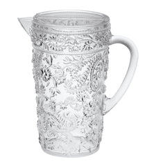 2.5 Quarts Water Pitcher with Lid, Paisley Unbreakable Plastic Pitcher, Drink Pitcher, Juice Pitcher with Spout BPA Free