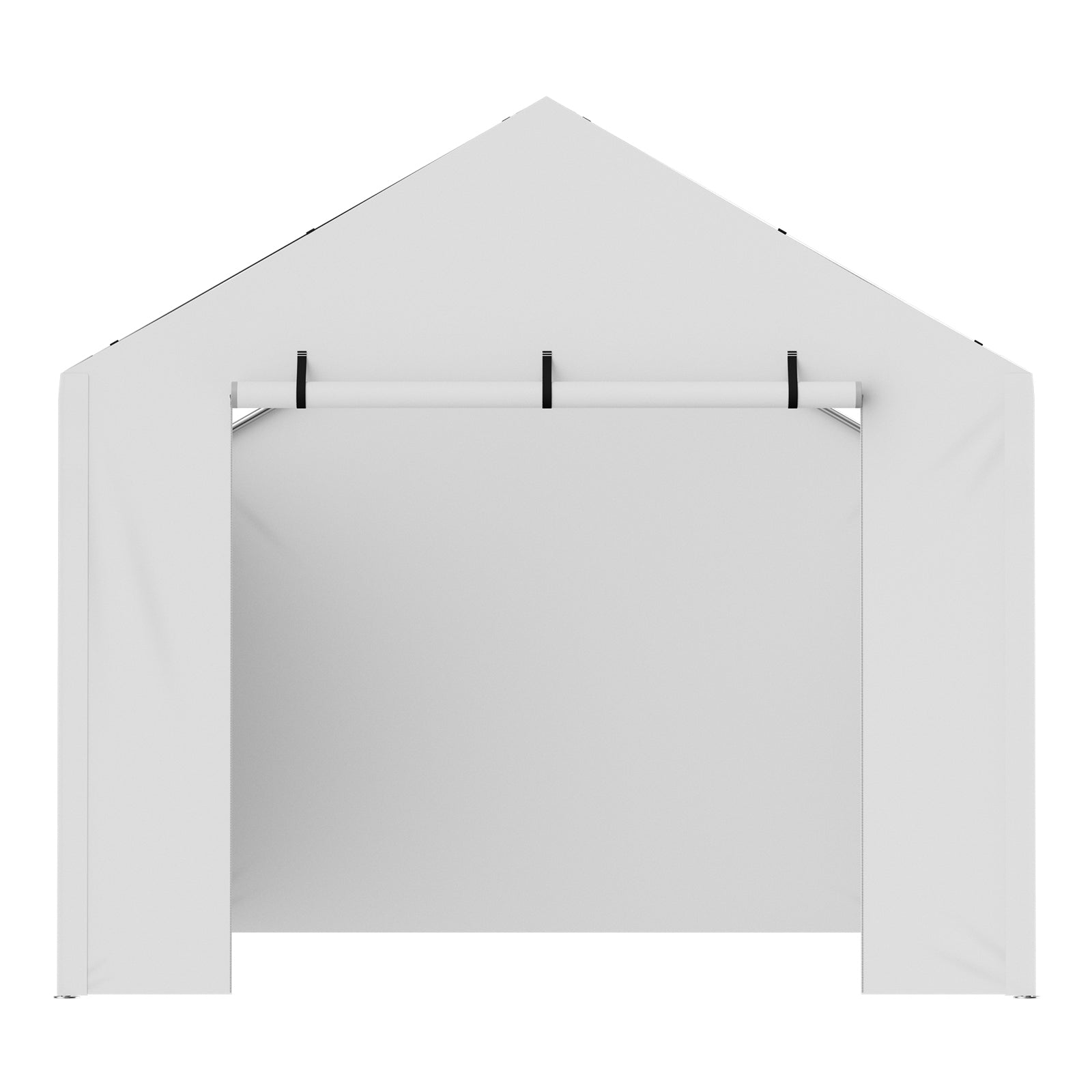 Carport Replacement Canopy Cover Side Wall 10 x 20 ft, Garage Tent Shelter Tarp Heavy-Duty Waterproof & UV Protected, Easy Installation with Ball Bungees,White (Top and Frame Not Included)