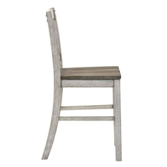 Counter Height Dining 5pc Set Antique White Rustic Style Table Two-Tone Design 4x Chairs Dining Room Furniture