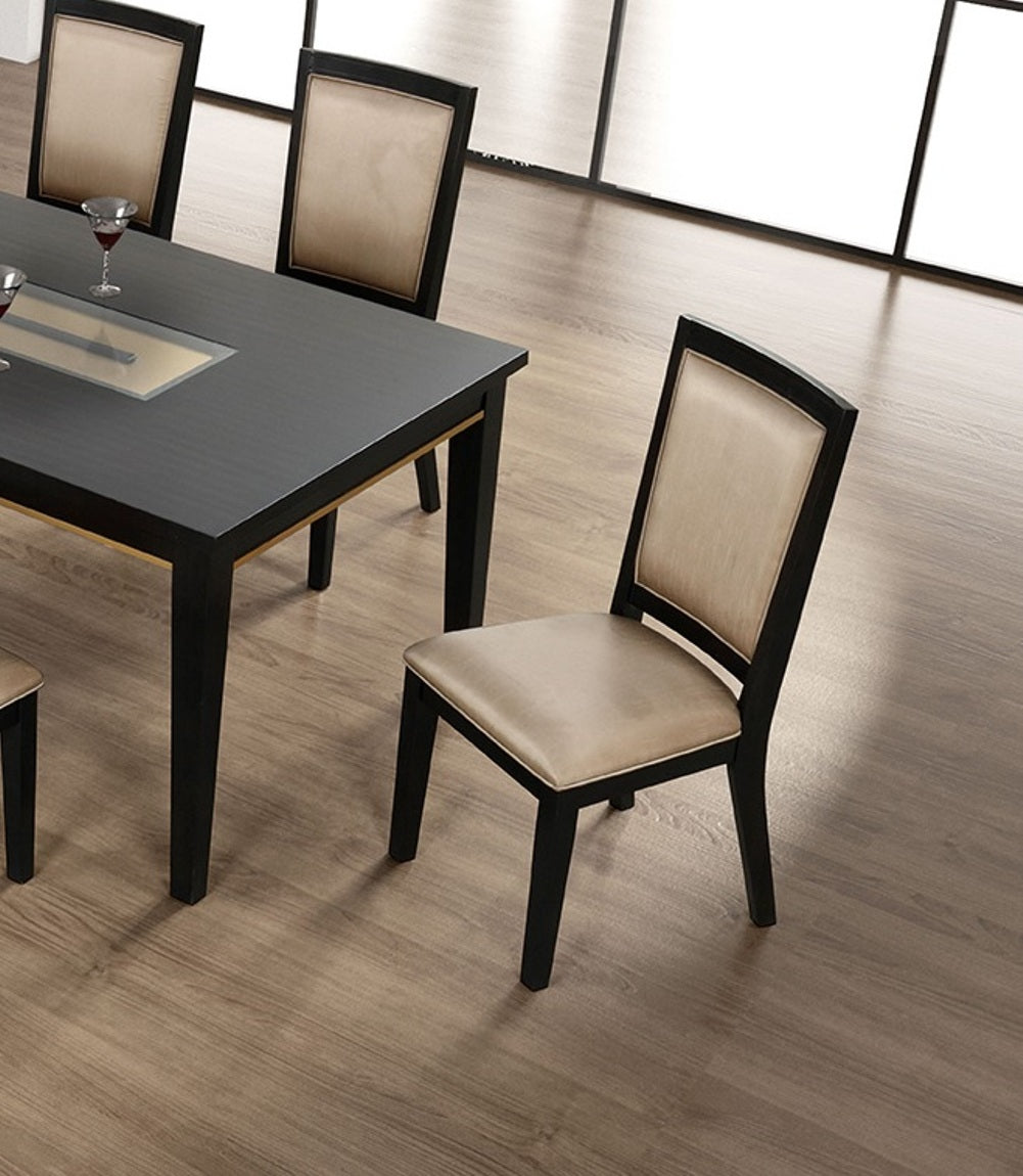 Contemporary Espresso Set of 2pc Dining Side Chairs Kitchen Dining Room Furniture