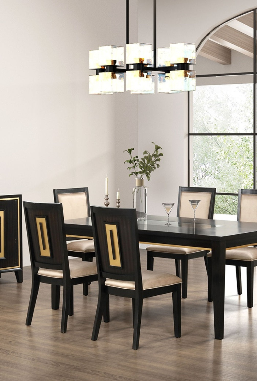 Contemporary Espresso Set of 2pc Dining Side Chairs Kitchen Dining Room Furniture