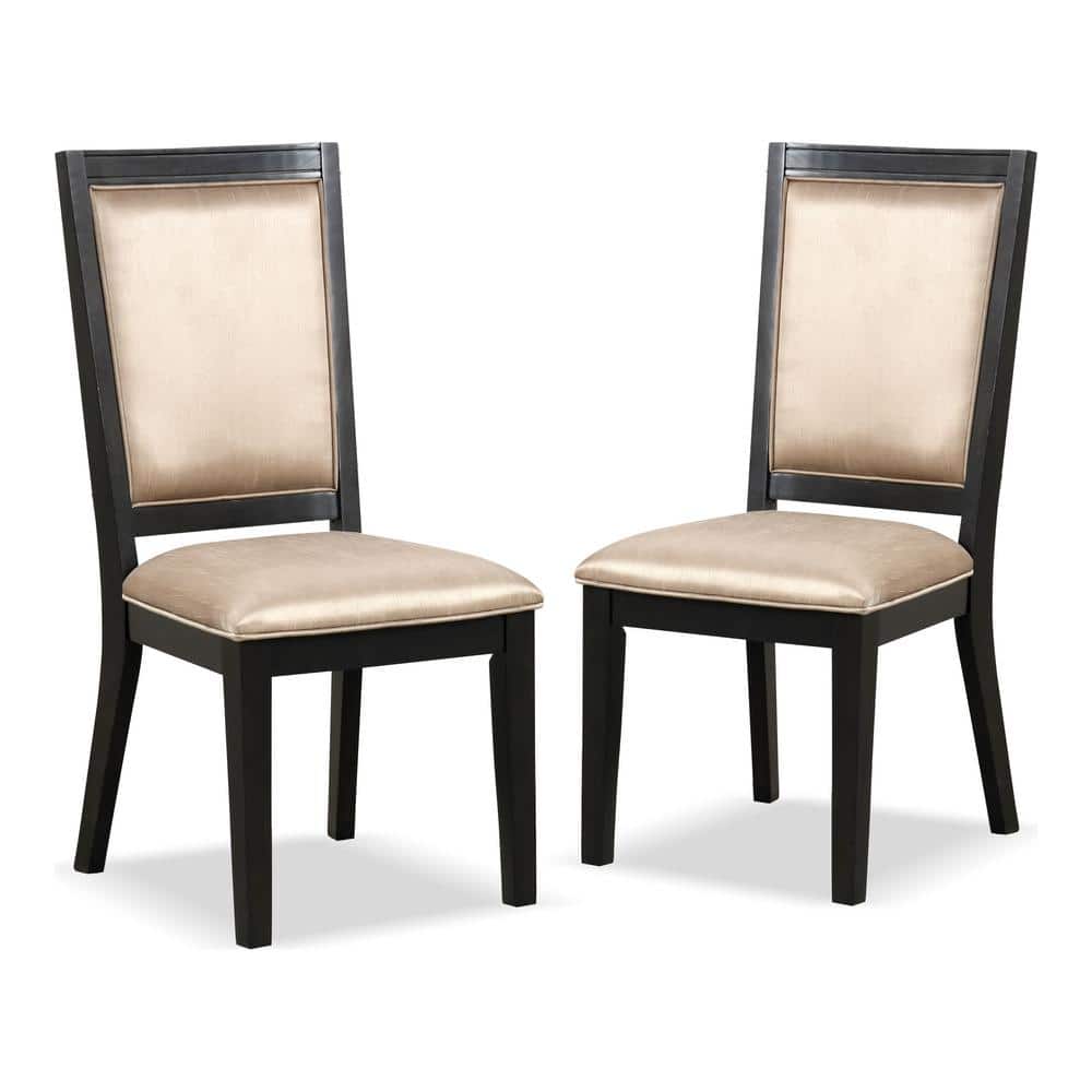 Contemporary Espresso Set of 2pc Dining Side Chairs Kitchen Dining Room Furniture