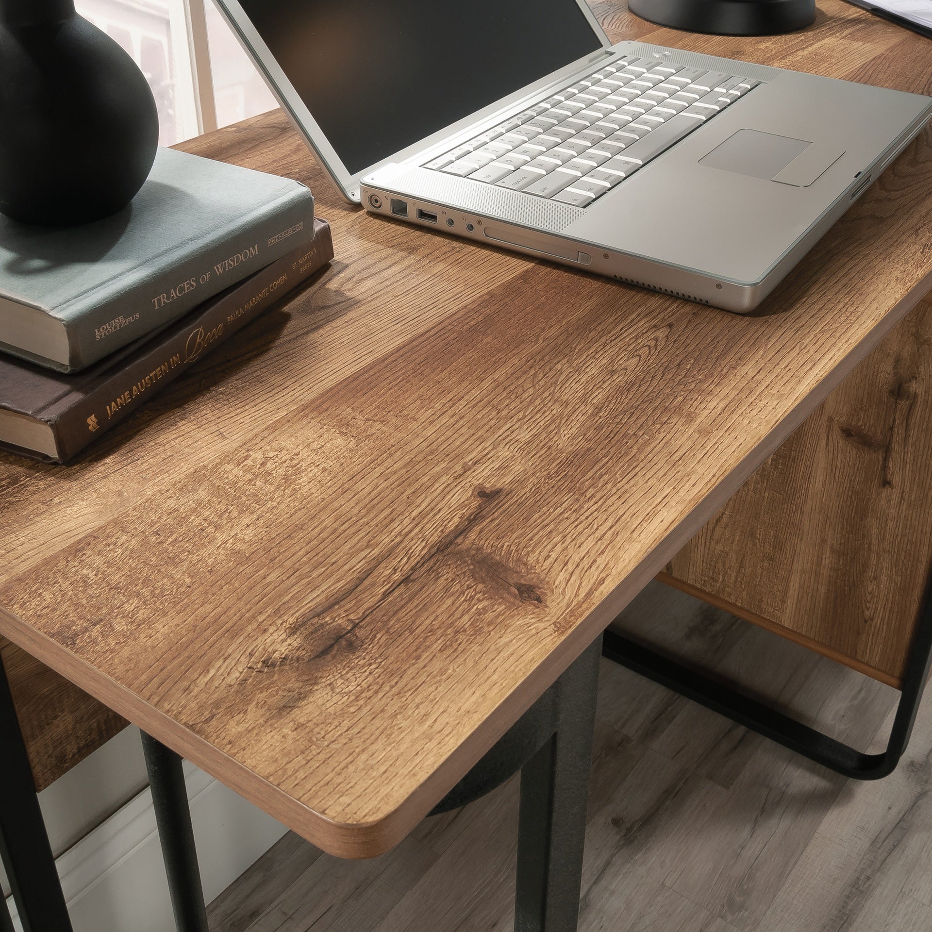 Desk with Organized Storage, Oak finish