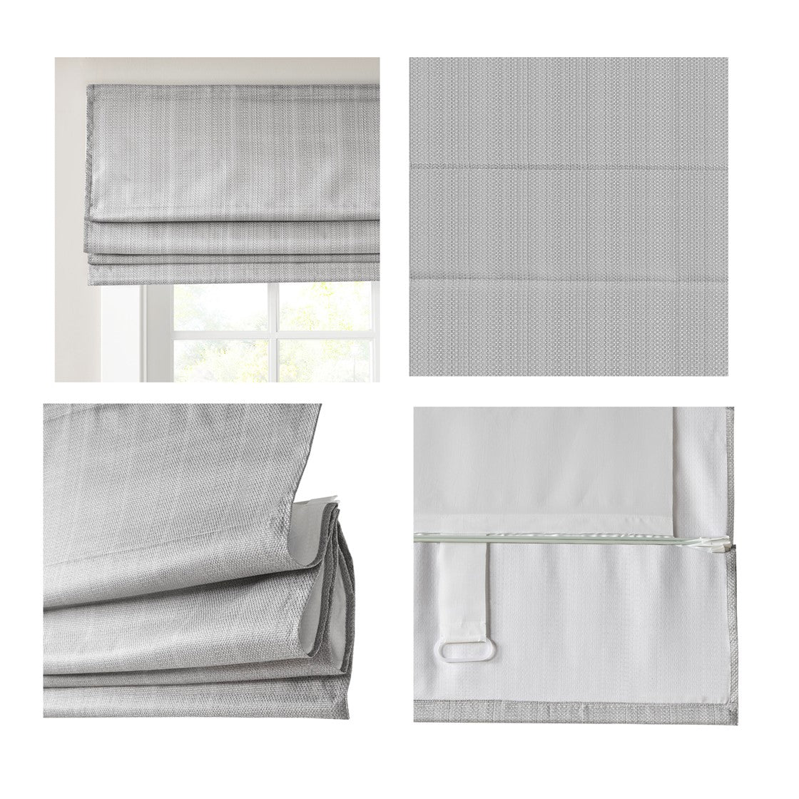 Basketweave Room Darkening Cordless Roman Shade