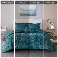 Twin/Twin XL Velvet Comforter Set with Throw Pillow