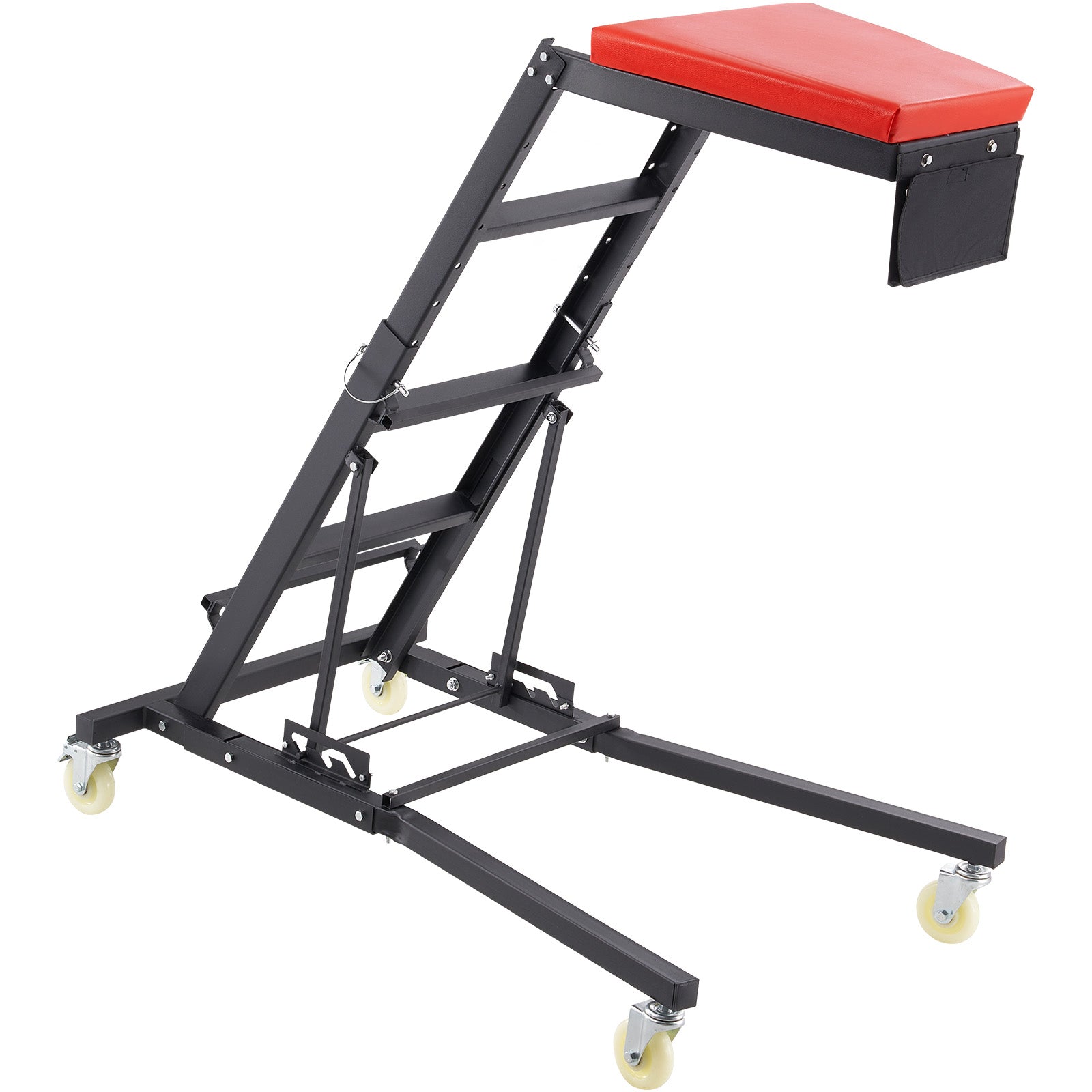 Automotive Top Creeper, with Adjustable Height 48" to 76", 400 LBS Capacity High Creeper, 4 Swivel Caster Wheels, Heavy Duty Creeper for Auto Repair and Maintenance