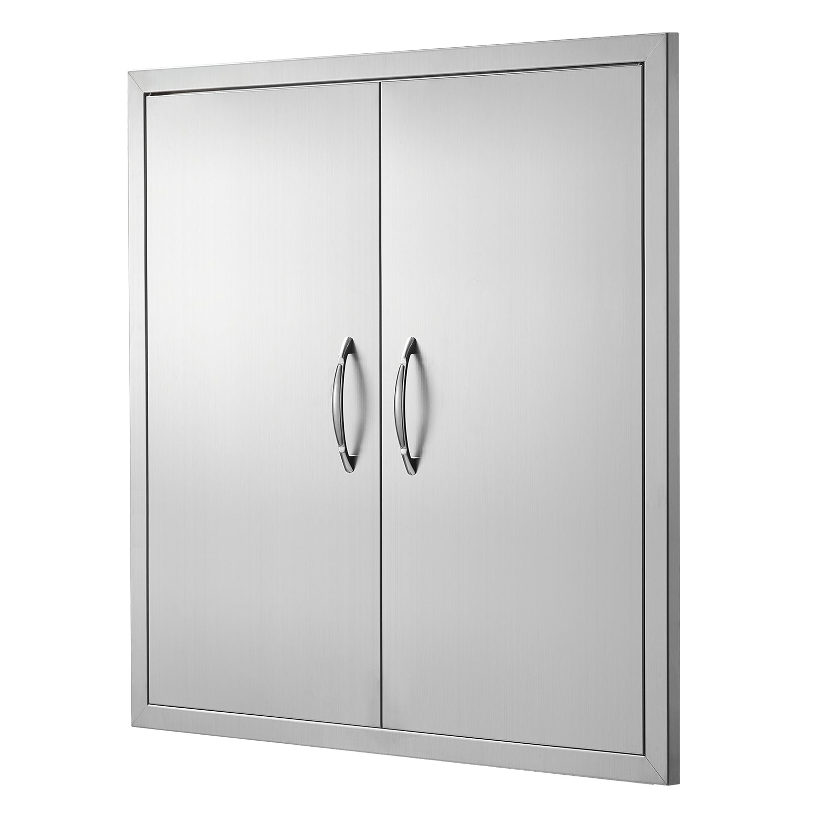 BBQ Access Door, 31W x 31H Inch Double Outdoor Kitchen Door, Stainless Steel Flush Mount Door, Wall Vertical Door with Handles, for BBQ Island, Grilling Station, Outside Cabinet