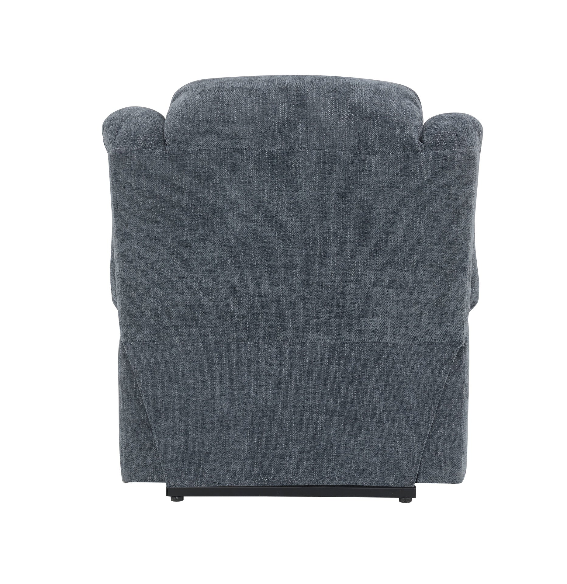 Omarion Blue Chenille Power Motion Recliner with Lift, Heating & Massage Function