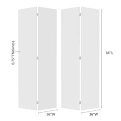 18Double Modern flat panel 72 in. x 84 in. Solid Core White Finished Vinyl bi-fold door With Hardware kit
